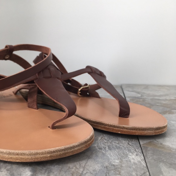 Ancient Greek Sandals ‘Estia’ Size 38 Brown Wrap - Picture 7 of 8
